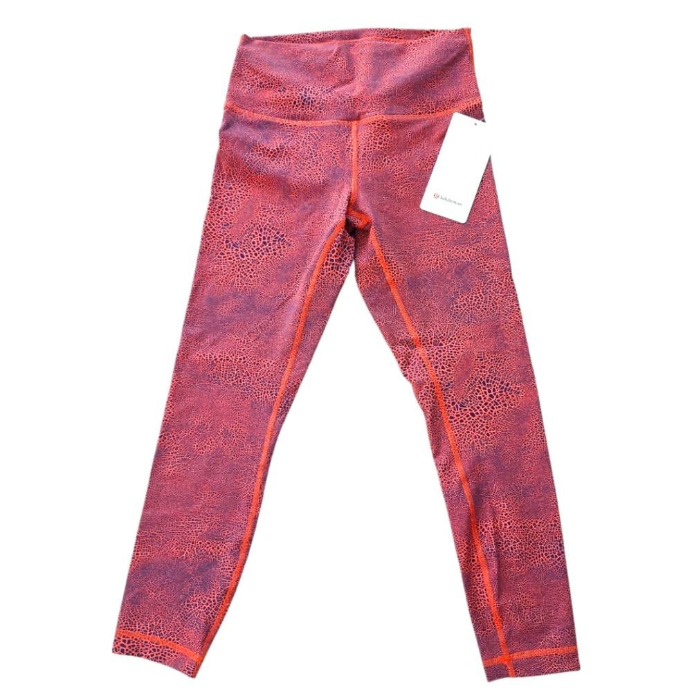 Lululemon Athletica Nwt Wunder Train High-Rise Tight 25" Vintage Orange Sz 8